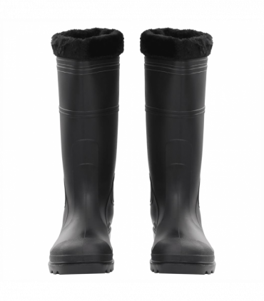 vidaXL Rian Boots with Removable Socks Black Size 45 PVC