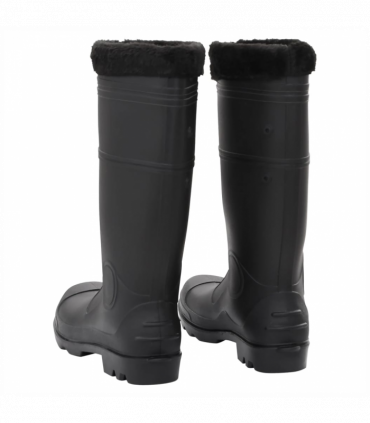 vidaXL Rian Boots with Removable Socks Black Size 45 PVC