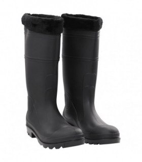 vidaXL Rian Boots with Removable Socks Black Size 46 PVC