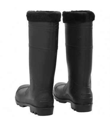 vidaXL Rian Boots with Removable Socks Black Size 46 PVC