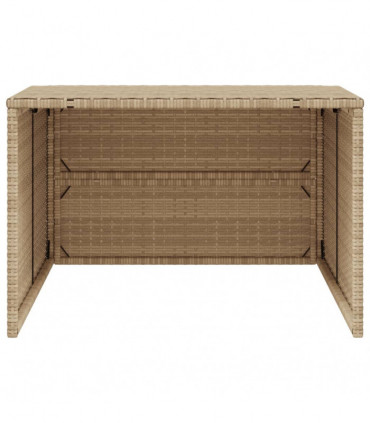 vidaXL Robot Mower Garage Beige 86x90x52/57 cm Poly Rattan