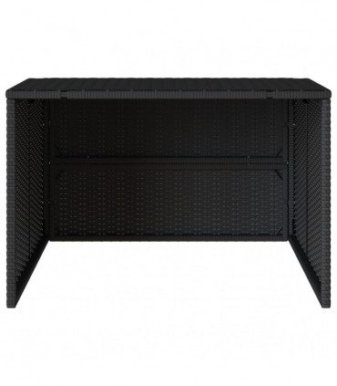 vidaXL Robot Mower Garage Black 86x90x52/57 cm Poly Rattan