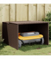 vidaXL Robot Mower Garage Brown 86x90x52/57 cm Poly Rattan