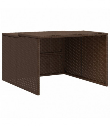 vidaXL Robot Mower Garage Brown 86x90x52/57 cm Poly Rattan