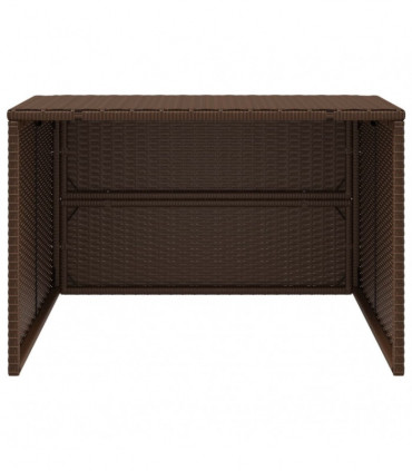 vidaXL Robot Mower Garage Brown 86x90x52/57 cm Poly Rattan