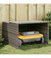 vidaXL Robot Mower Garage Grey 86x90x52/57 cm Poly Rattan