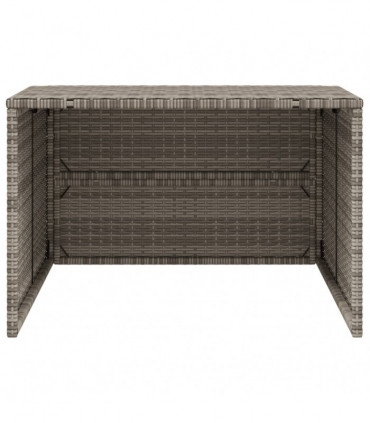 vidaXL Robot Mower Garage Grey 86x90x52/57 cm Poly Rattan