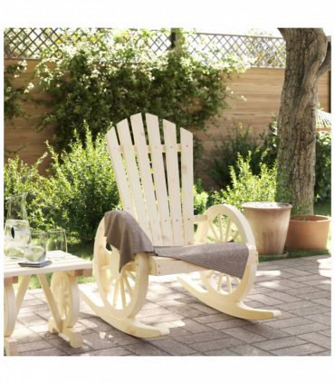 vidaXL Rocking Adirondack Chair Solid Wood Fir