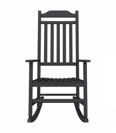 vidaXL Rocking Chair Black 65 x 84 x 114 cm Polyethylene