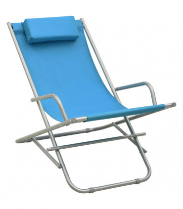 vidaXL Rocking Chairs 2 pcs Steel Blue