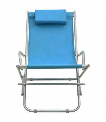 vidaXL Rocking Chairs 2 pcs Steel Blue