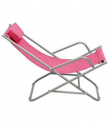 vidaXL Rocking Chairs 2 pcs Steel Pink