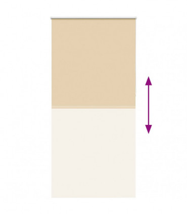 vidaXL Roller Blind Blackout Beige 100x210 cm Fabric Width 95.7 cm Polyester