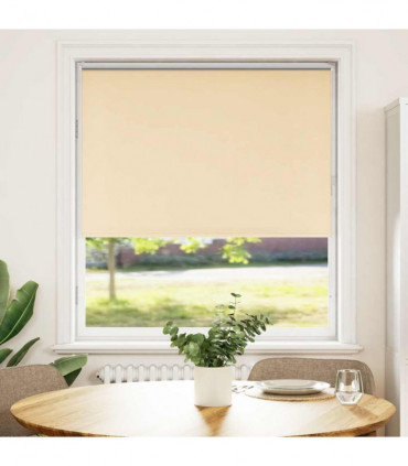 vidaXL Roller Blind Blackout Beige 115x150 cm Fabric Width 110.7 cm Polyester