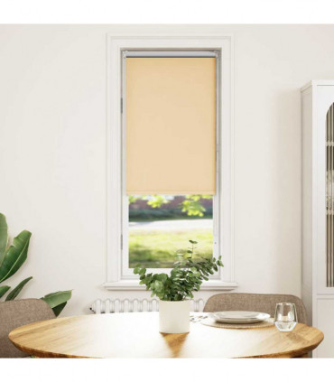 vidaXL Roller Blind Blackout Beige 50x175 cm Fabric Width 45.7 cm Polyester