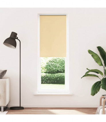 vidaXL Roller Blind Blackout Beige 65x210 cm Fabric Width 60.7 cm Polyester