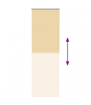 vidaXL Roller Blind Blackout Beige 65x210 cm Fabric Width 60.7 cm Polyester