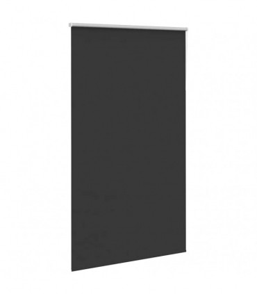 vidaXL Roller Blind Blackout Black 130x210 cm Fabric Width 126.6 cm Polyester