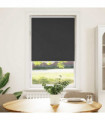 vidaXL Roller Blind Blackout Black 75x130 cm Fabric Width 70.7 cm Polyester