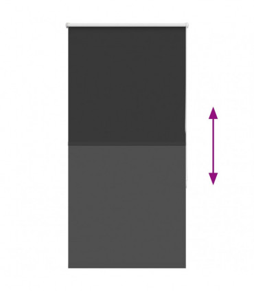 vidaXL Roller Blind Blackout Black 75x130 cm Fabric Width 70.7 cm Polyester