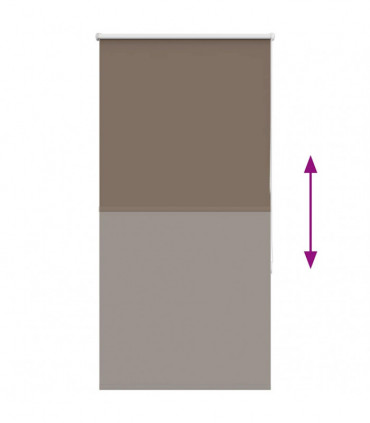 vidaXL Roller Blind Blackout Coffee 70x130 cm Fabric Width 65.7 cm Polyester