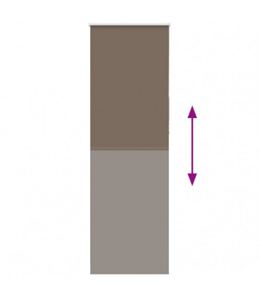 vidaXL Roller Blind Blackout Coffee 75x230 cm Fabric Width 70.7 cm Polyester