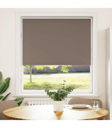 vidaXL Roller Blind Blackout Coffee 90x130 cm Fabric Width 85.7 cm Polyester