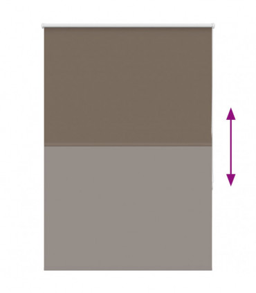 vidaXL Roller Blind Blackout Coffee 90x130 cm Fabric Width 85.7 cm Polyester