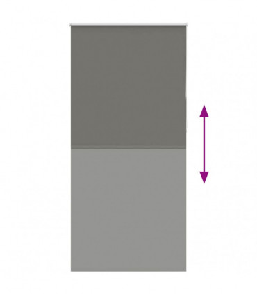 vidaXL Roller Blind Blackout Grey 105x230 cm Fabric Width 100.7 cm Polyester