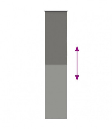 vidaXL Roller Blind Blackout Grey 45x210 cm Fabric Width 40.7 cm Polyester