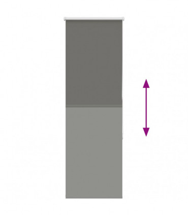 vidaXL Roller Blind Blackout Grey 50x150 cm Fabric Width 45.7 cm Polyester