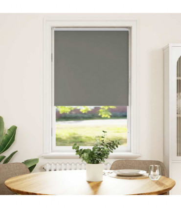 vidaXL Roller Blind Blackout Grey 85x130 cm Fabric Width 80.7 cm Polyester