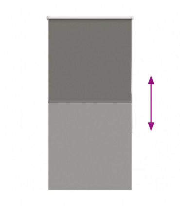 vidaXL Roller Blind Blackout Grey 85x130 cm Fabric Width 80.7 cm Polyester