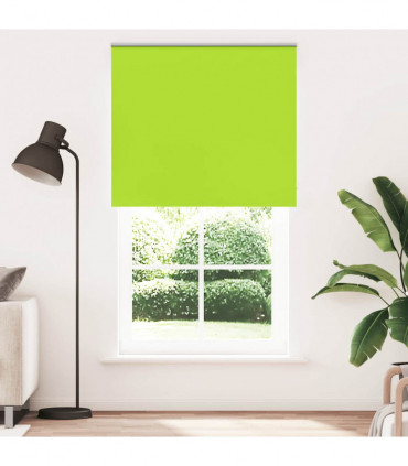 vidaXL Roller Blind Blackout Leaves Green 140x210 cm Fabric Width 136.6 cm Polyester