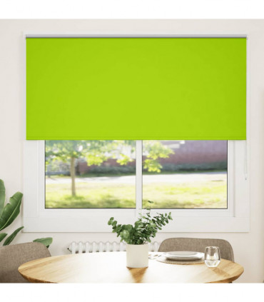 vidaXL Roller Blind Blackout Leaves Green 150x175 cm Fabric Width 146.6 cm Polyester