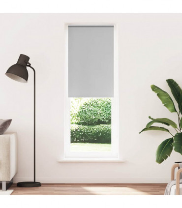 vidaXL Roller Blind Blackout Light Grey 75x210 cm Fabric Width 70.7 cm Polyester