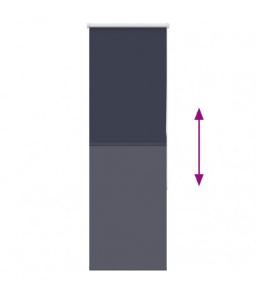 vidaXL Roller Blind Blackout Marine 60x175 cm Fabric Width 55.7 cm Polyester