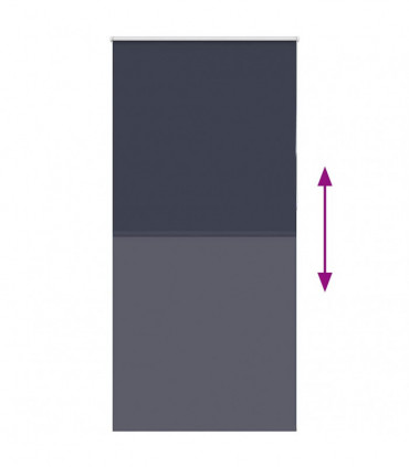 vidaXL Roller Blind Blackout Marine 90x210 cm Fabric Width 85.7 cm Polyester