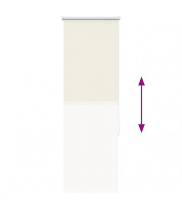 vidaXL Roller Blind Blackout Off White 45x130 cm Fabric Width 40.7 cm Polyester