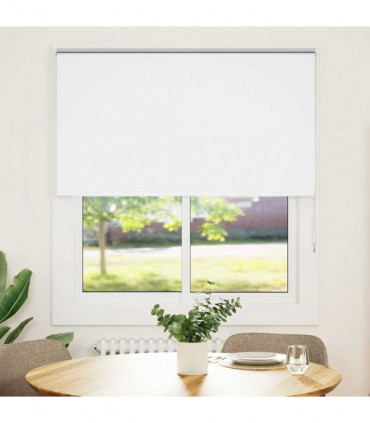 vidaXL Roller Blind Blackout White 120x175 cm Fabric Width 116.6 cm Polyester