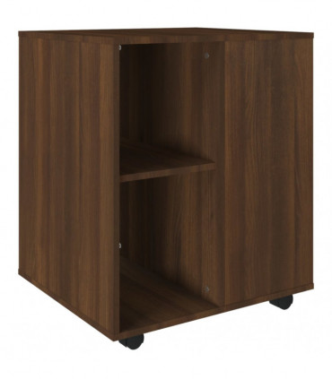 vidaXL Rolling Cabinet Brown Oak 60x53x72 cm Engineered Wood