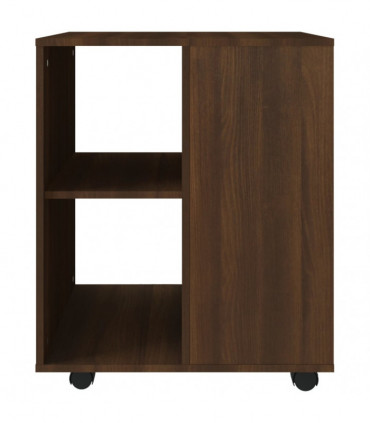 vidaXL Rolling Cabinet Brown Oak 60x53x72 cm Engineered Wood