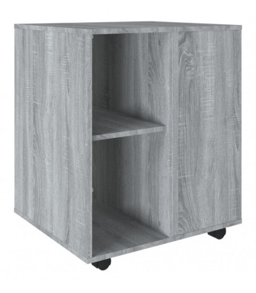 vidaXL Rolling Cabinet Grey Sonoma 60x53x72 cm Engineered Wood
