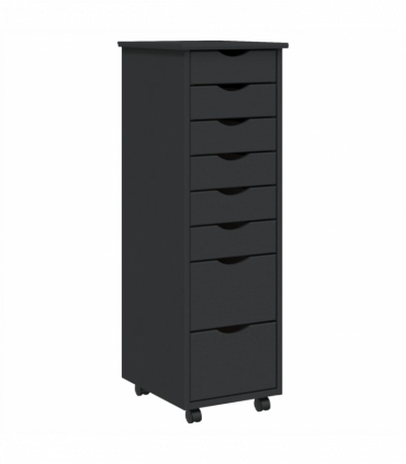 vidaXL Rolling Cabinet with Drawers MOSS Grey Solid Wood Pine