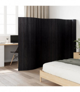 vidaXL Room Divider Black 165x800 cm Bamboo