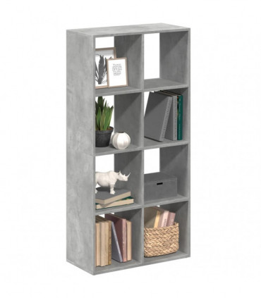 vidaXL Room Divider Bookcase Concrete Grey 69.5x29x137.5 cm Engineered Wood