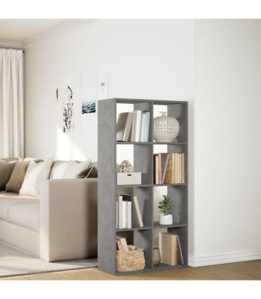 vidaXL Room Divider Bookcase Concrete Grey 69.5x29x137.5 cm Engineered Wood