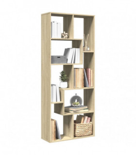 vidaXL Room Divider Bookcase Sonoma Oak 67x25x161.5 cm Engineered Wood