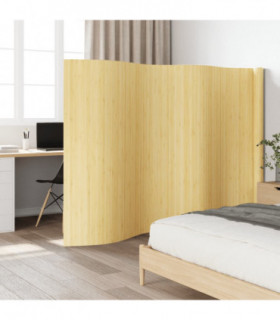 vidaXL Room Divider Light Natural 165x600 cm Bamboo