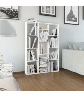 vidaXL Room Divider/Book Cabinet White 100x24x140 cm Engineered Wood